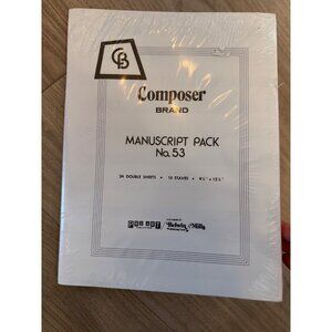 Composer Brand Manuscript Pack No. 53 24 Double Sheets 10 Staves
